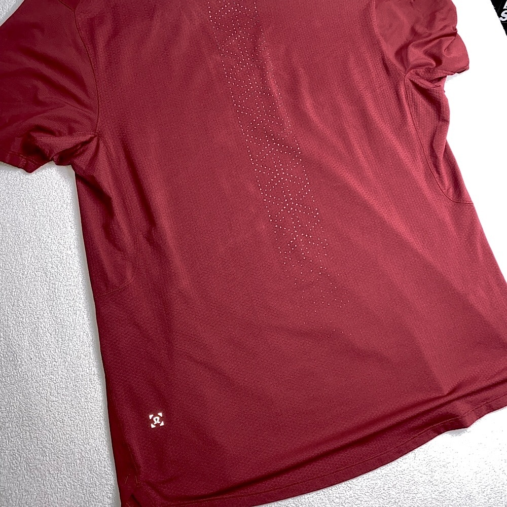 Lululemon Men’s Runway Short Sleeve Athletic T-Shirt Size (L) Large -Caliente - Picture 13 of 14